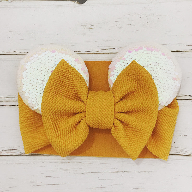 Adorable Kids' Bow Headband Ear Headband - Soft, Adjustable, One-Size-Fits-Most, Perfect for Party, Birthday, Christmas Baby Gifts, Hair Accessories, Cute Photo Shoot Prop, Everyday Wear