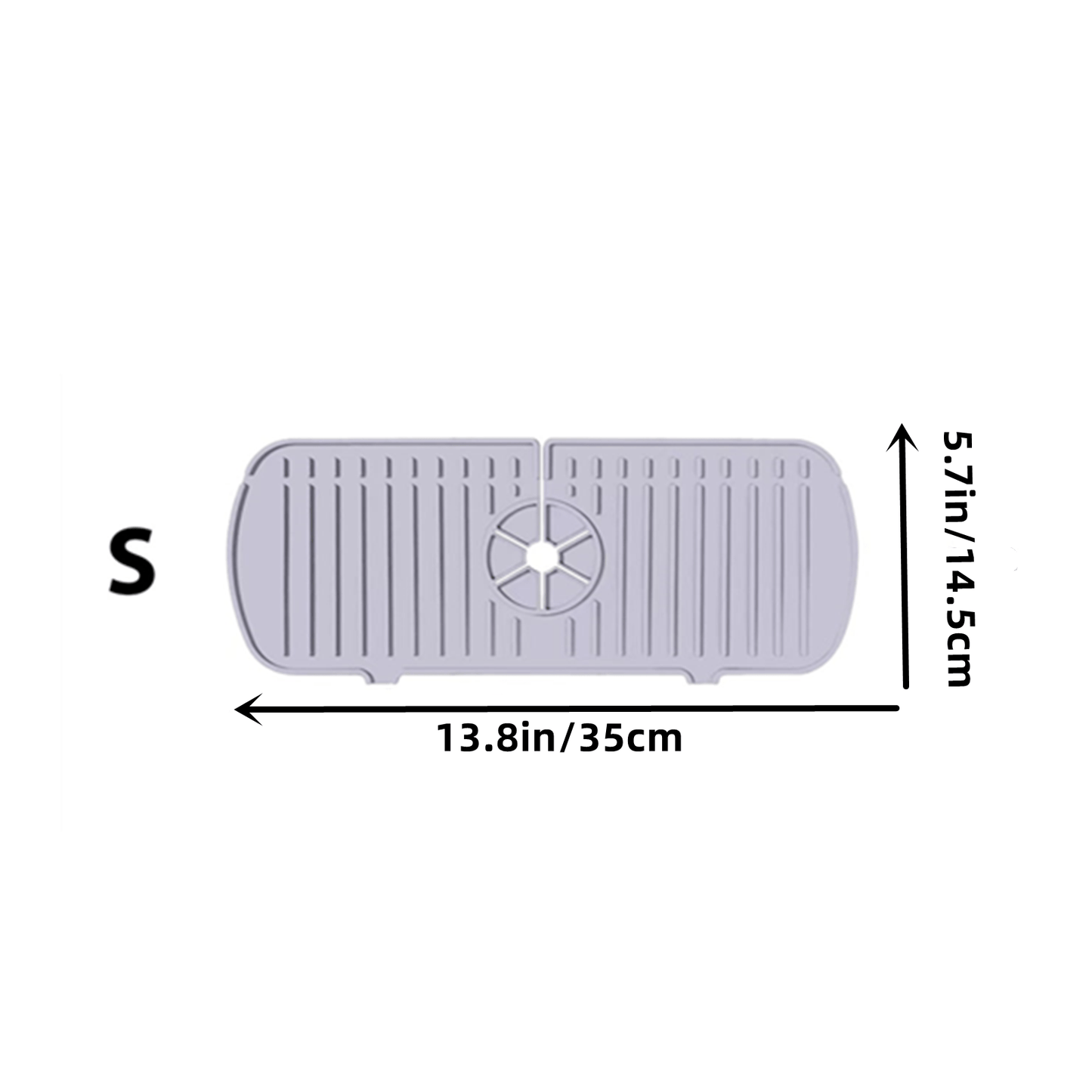 1pc Silicone Splash Guard - Sink Faucet Mat for Protecting Countertop and Dishes with Dish Drying Function