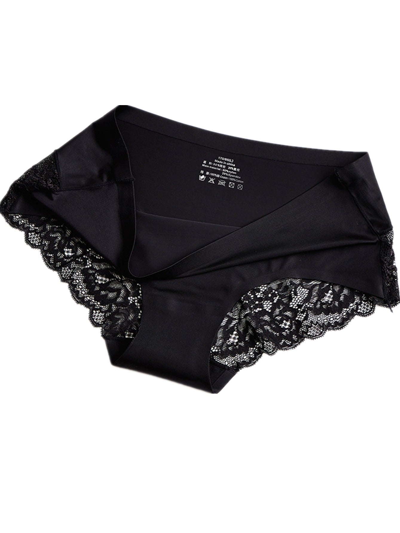 3pcs Breathable Comfortable, Lace Panty, Satin Panty, Lace Panty, Panty Smooth And Soft Lingerie