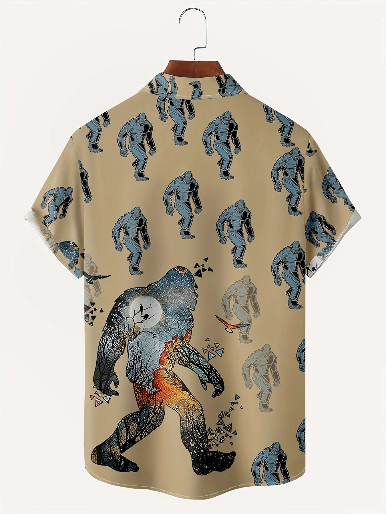 Stylish Men's Hawaiian Shirt with Vibrant Coconut Tree Print - Perfect for Beach Vacations and Summer Parties