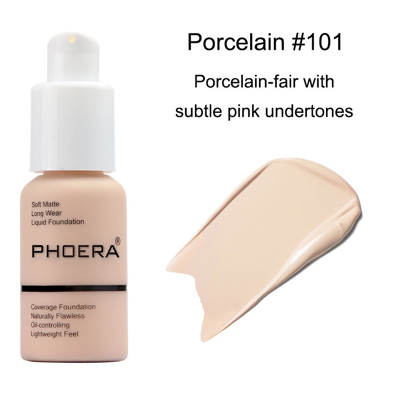 Radiant Glow Soft Matte Liquid Foundation - High Coverage, Flawless Finish, Long-lasting Highlighting Matte Effect