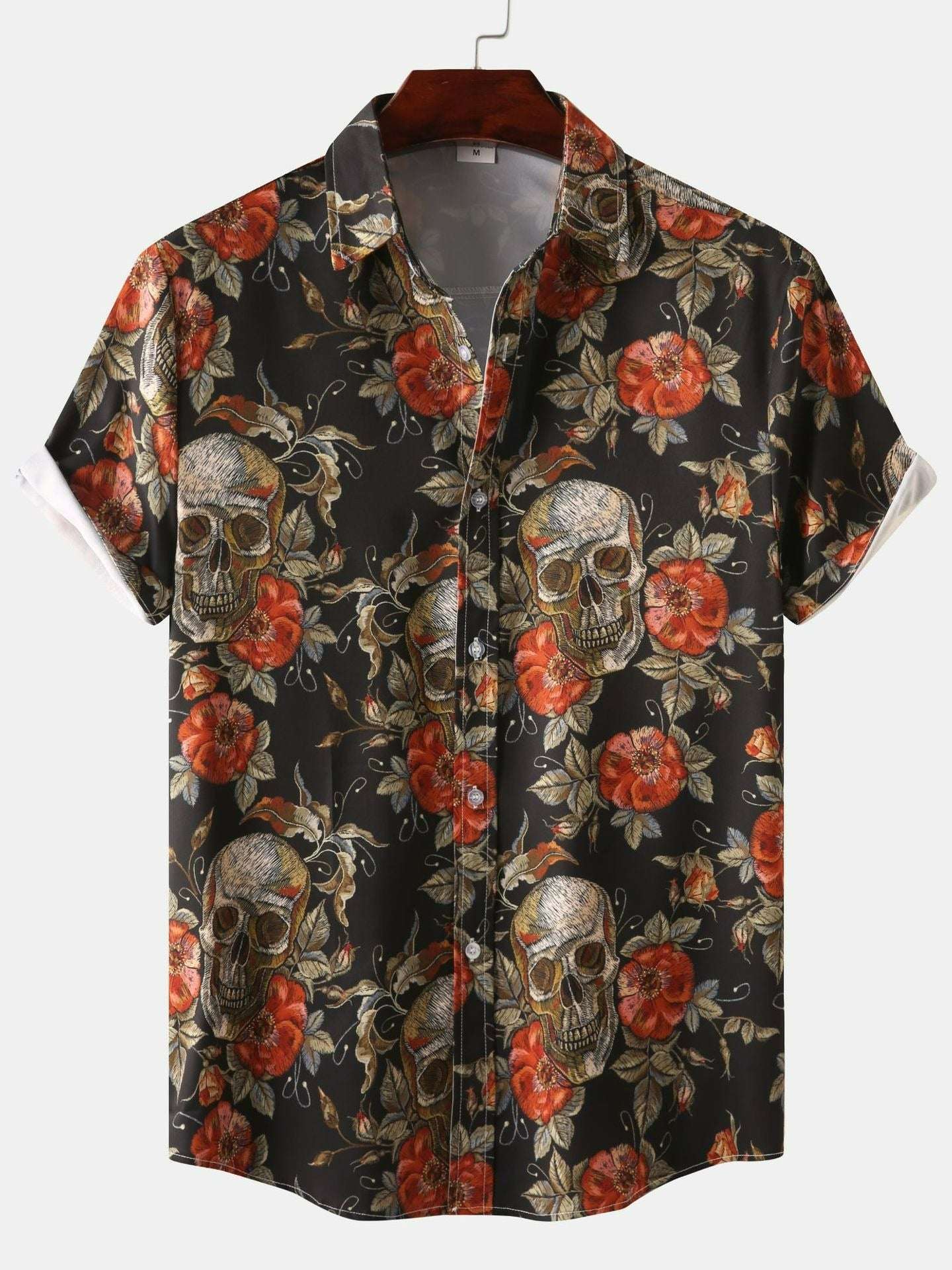 Autumn Breeze Short Sleeve Shirt - Vibrant Autumn-Inspired Print Design for Men, Perfect for Casual Wear - Latest 2022 Fashion Trend, Unique Halloween-Themed Design