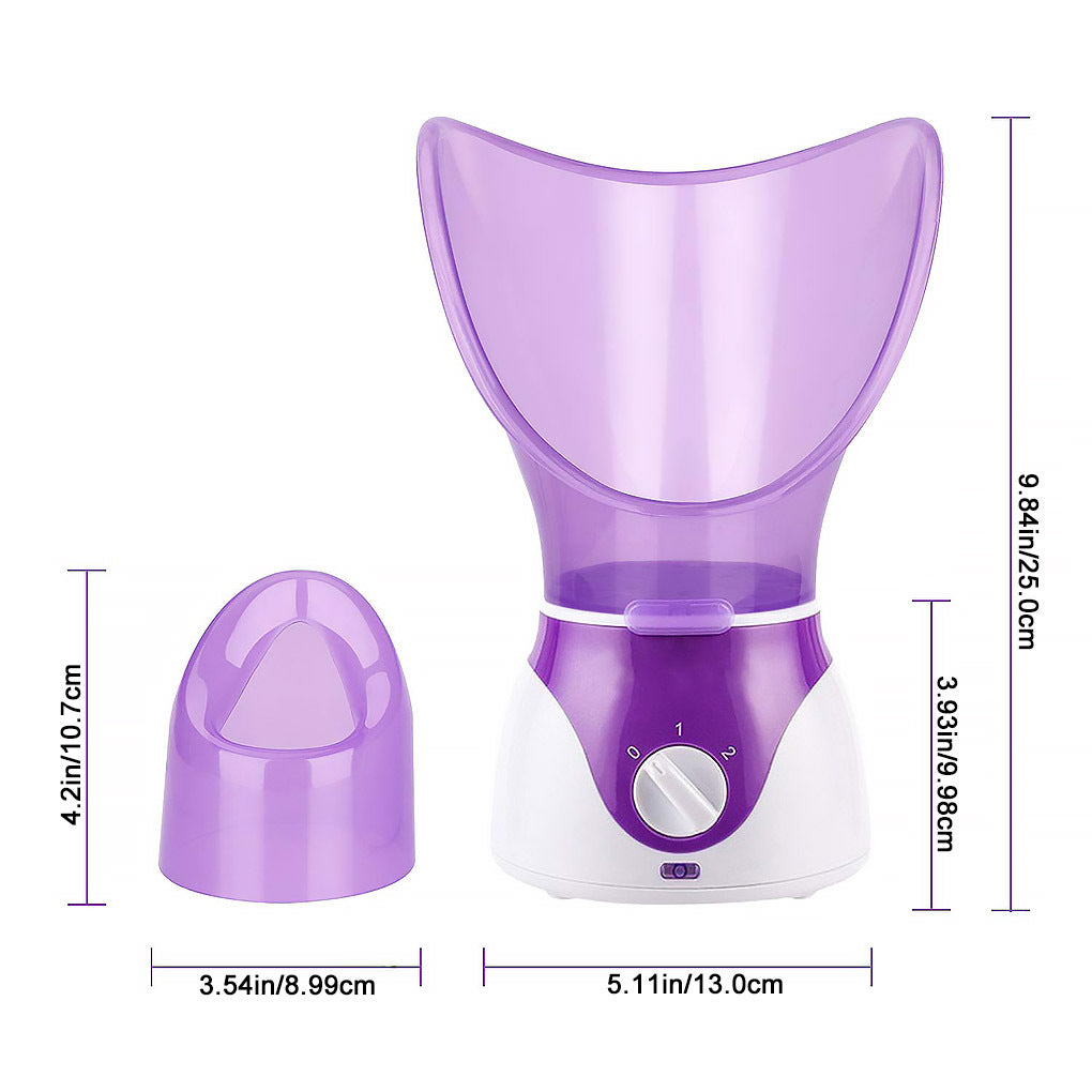 1pc Facial Steamer with Face Cover and Measure Cup, US Plug, Facial Skin Humidifier