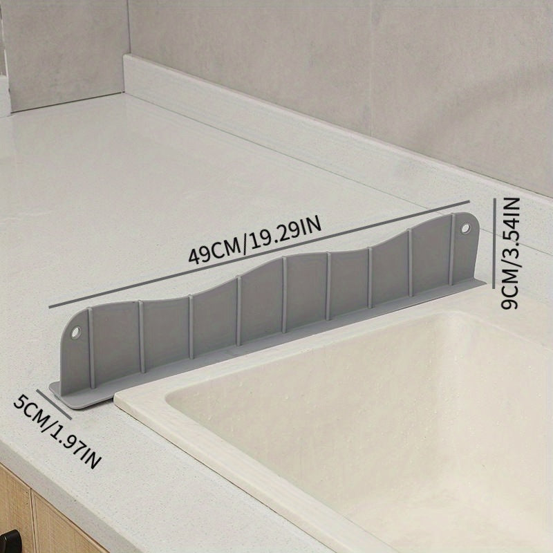 1pc Silicone Splash Guard - Sink Faucet Mat for Protecting Countertop and Dishes with Dish Drying Function