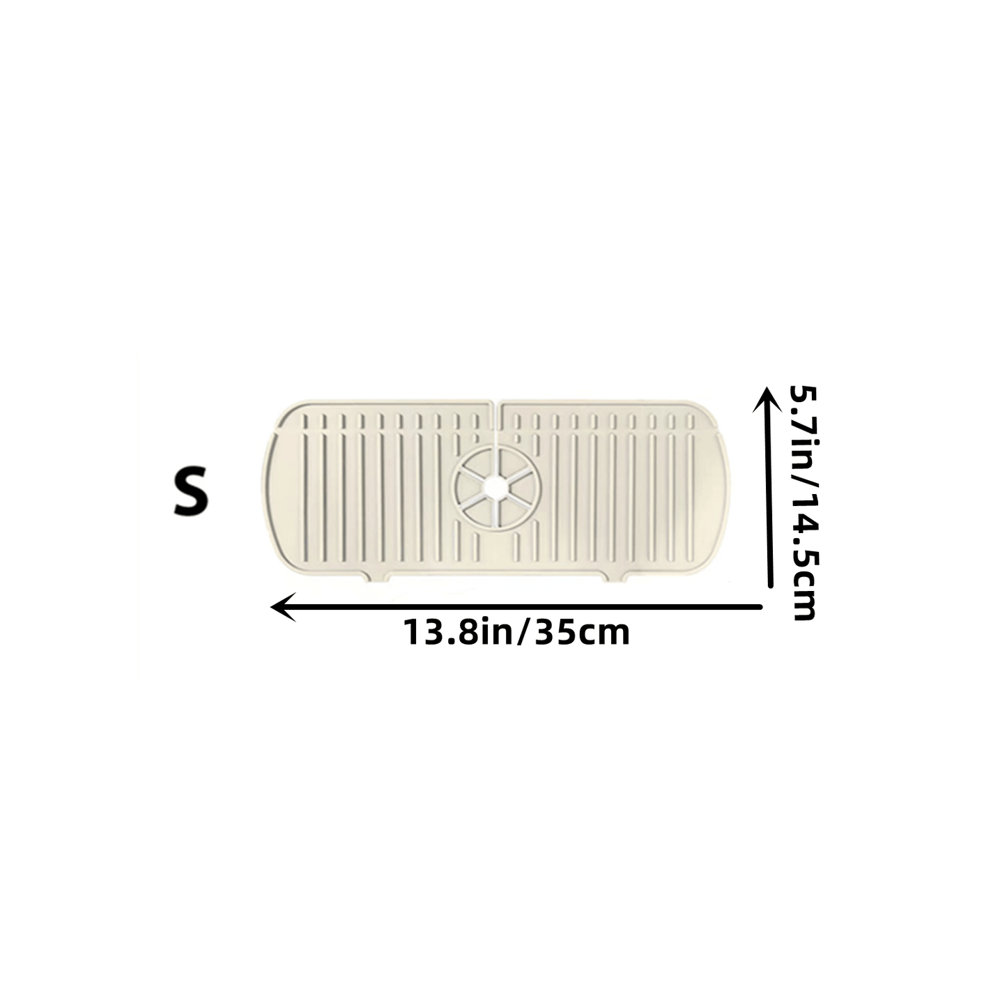 1pc Silicone Splash Guard - Sink Faucet Mat for Protecting Countertop and Dishes with Dish Drying Function