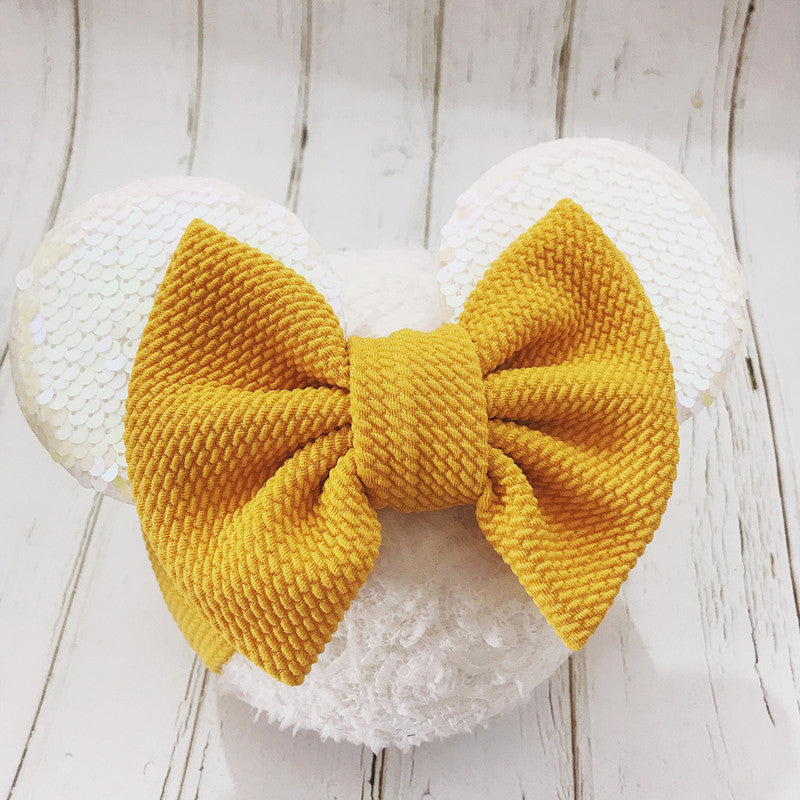 Adorable Kids' Bow Headband Ear Headband - Soft, Adjustable, One-Size-Fits-Most, Perfect for Party, Birthday, Christmas Baby Gifts, Hair Accessories, Cute Photo Shoot Prop, Everyday Wear