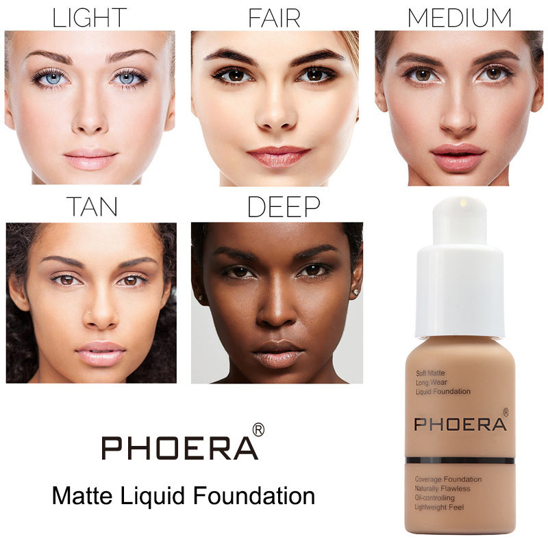 Radiant Glow Soft Matte Liquid Foundation - High Coverage, Flawless Finish, Long-lasting Highlighting Matte Effect