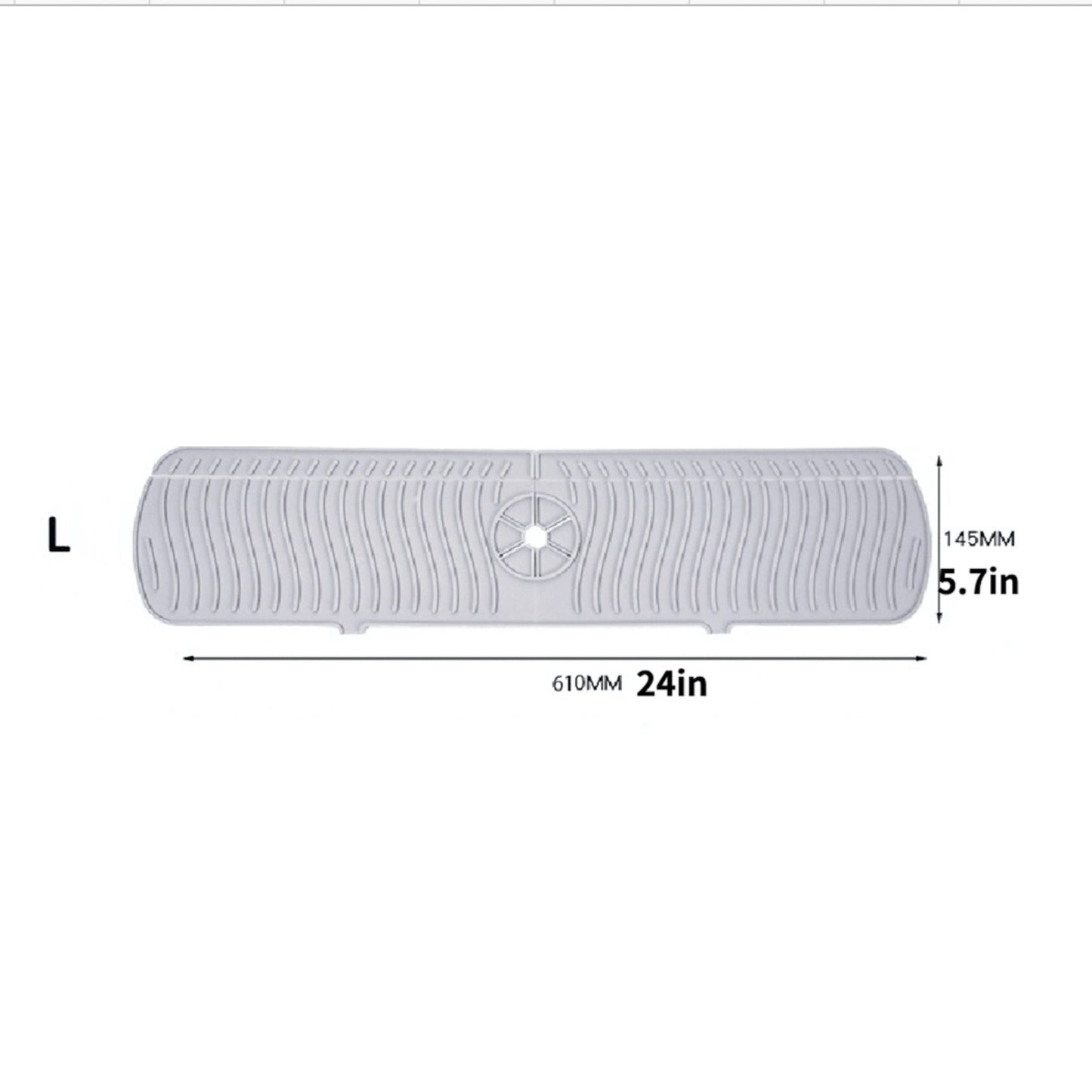1pc Silicone Splash Guard - Sink Faucet Mat for Protecting Countertop and Dishes with Dish Drying Function