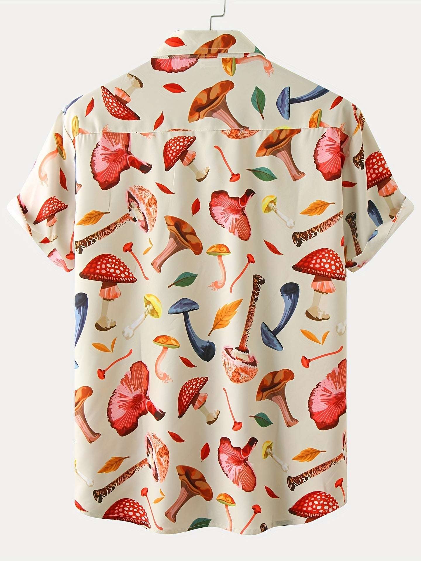 New For 2022, Men's Color Pattern Casual Short Sleeve Lapel Shirt