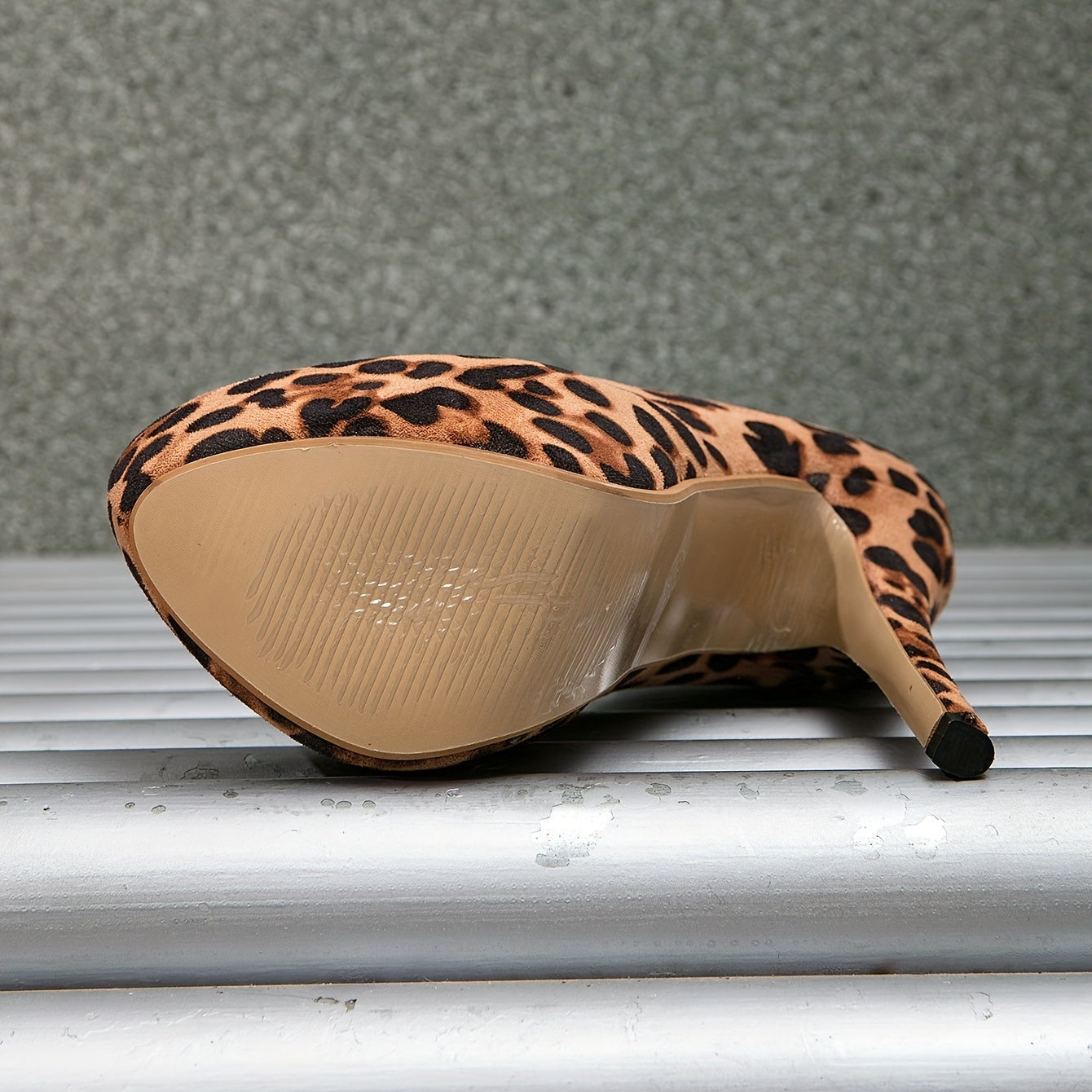 Women's Platform Super High Heels, Sexy Leopard Print Slip On Stiletto Heels, Fashion Party Pumps