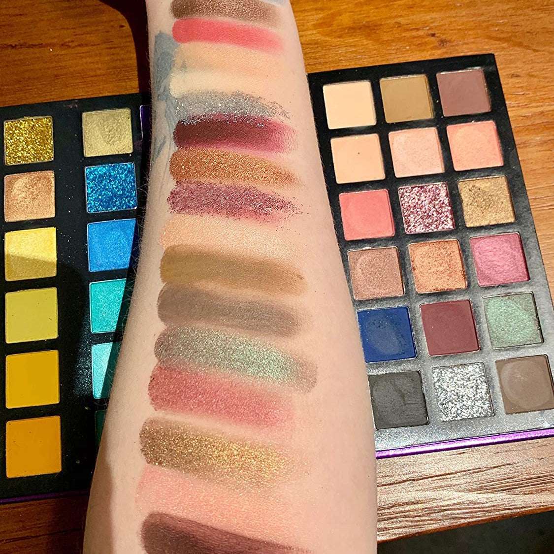 72 Color Eyeshadow Palette Pigment Board Shimmer Glitter Matte Finish, Rainbow Color, Nude Makeup All In One Makeup Palette For Music Festival