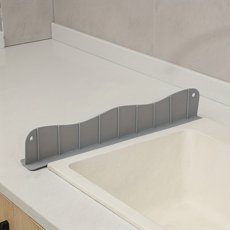 1pc Silicone Splash Guard - Sink Faucet Mat for Protecting Countertop and Dishes with Dish Drying Function