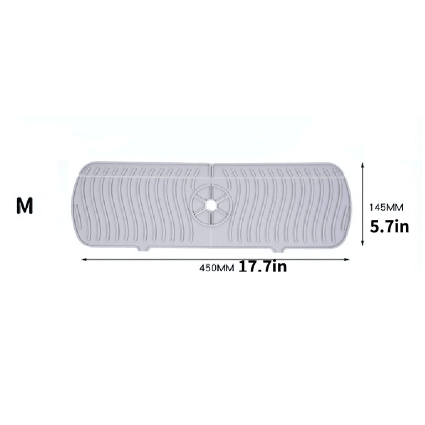 1pc Silicone Splash Guard - Sink Faucet Mat for Protecting Countertop and Dishes with Dish Drying Function