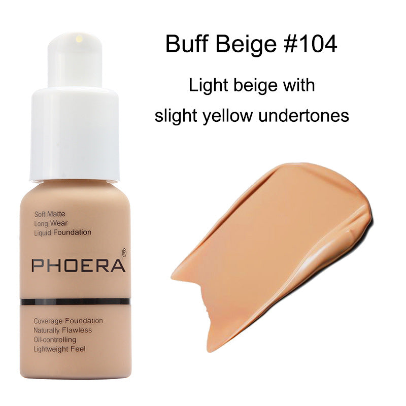Radiant Glow Soft Matte Liquid Foundation - High Coverage, Flawless Finish, Long-lasting Highlighting Matte Effect