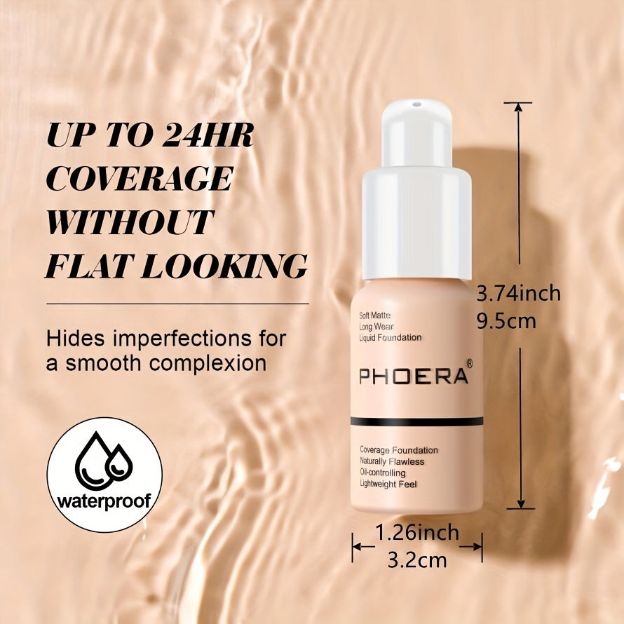 Radiant Glow Soft Matte Liquid Foundation - High Coverage, Flawless Finish, Long-lasting Highlighting Matte Effect