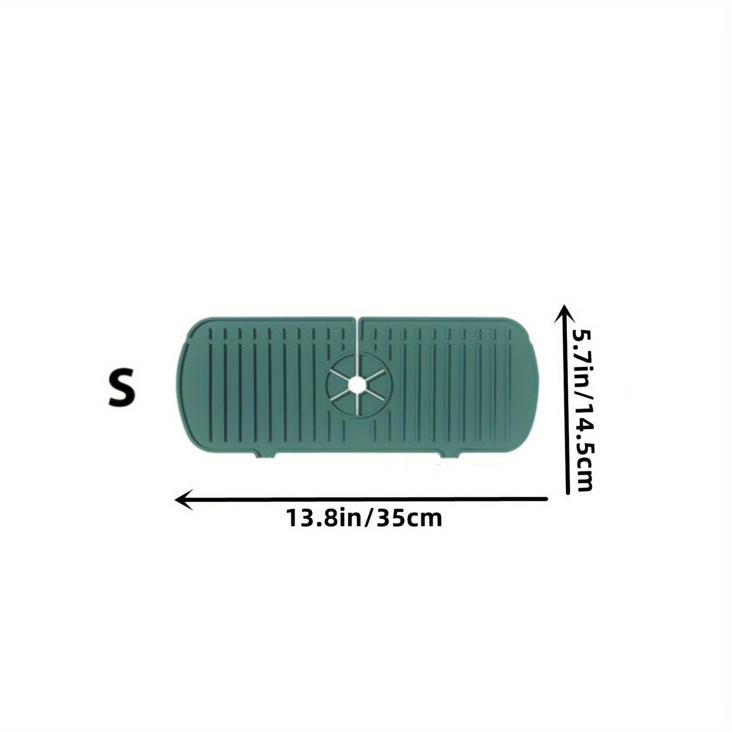1pc Silicone Splash Guard - Sink Faucet Mat for Protecting Countertop and Dishes with Dish Drying Function