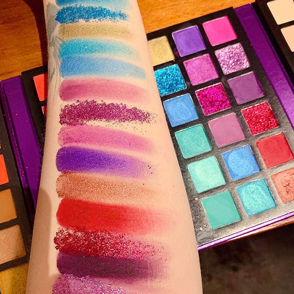 72 Color Eyeshadow Palette Pigment Board Shimmer Glitter Matte Finish, Rainbow Color, Nude Makeup All In One Makeup Palette For Music Festival