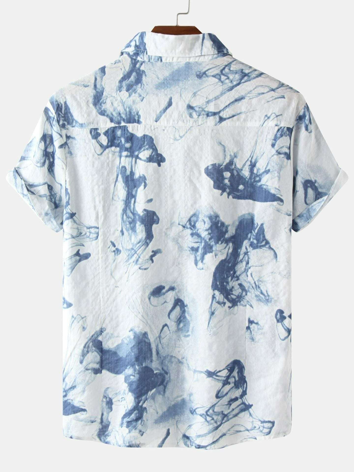 2022 New Arrival: Mens Fashionable Printed Short Sleeve Casual Beach Shirt - Lightweight & Comfortable, Perfect for Summer & Christmas Gifts