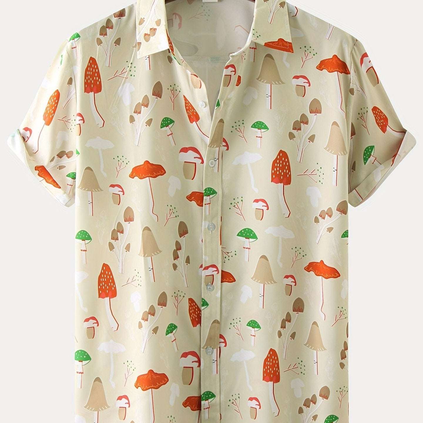New For 2022, Men's Color Pattern Casual Short Sleeve Lapel Shirt