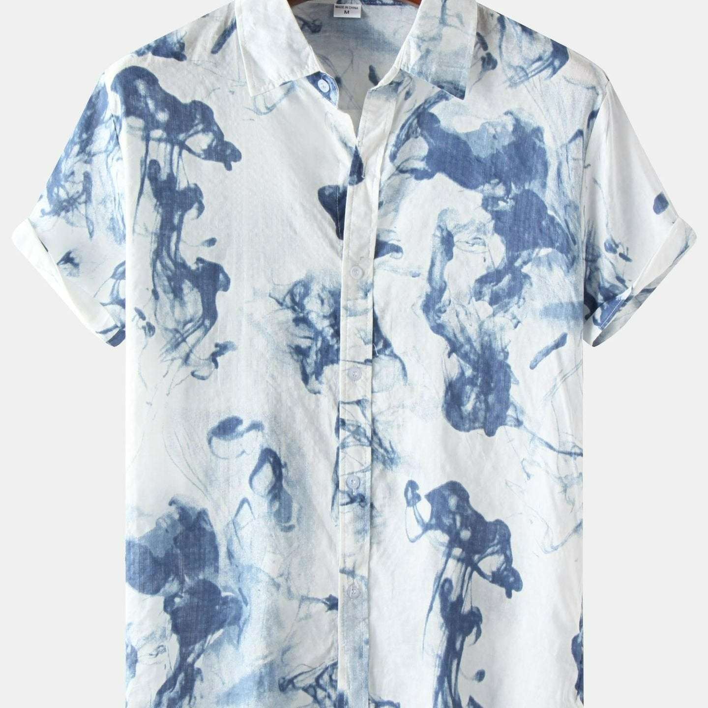 2022 New Arrival: Mens Fashionable Printed Short Sleeve Casual Beach Shirt - Lightweight & Comfortable, Perfect for Summer & Christmas Gifts
