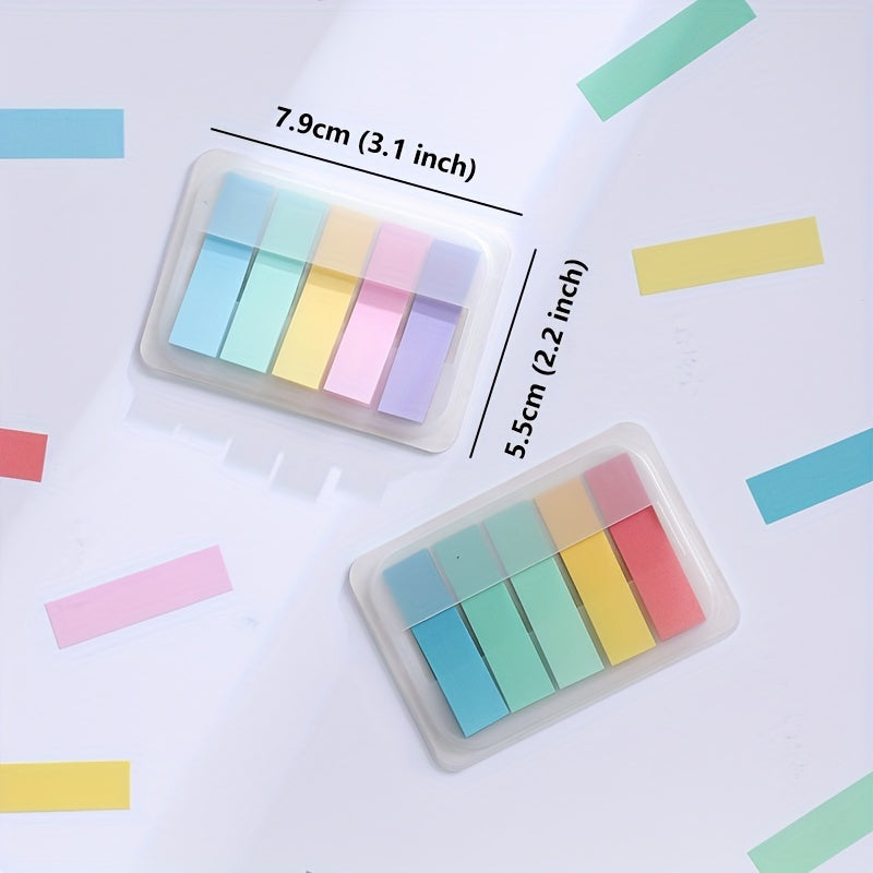 100-Count Oblong Sticky Tabs | Writable & Repositionable Page Flags | Color-Coded Index Tabs for Easy Organization