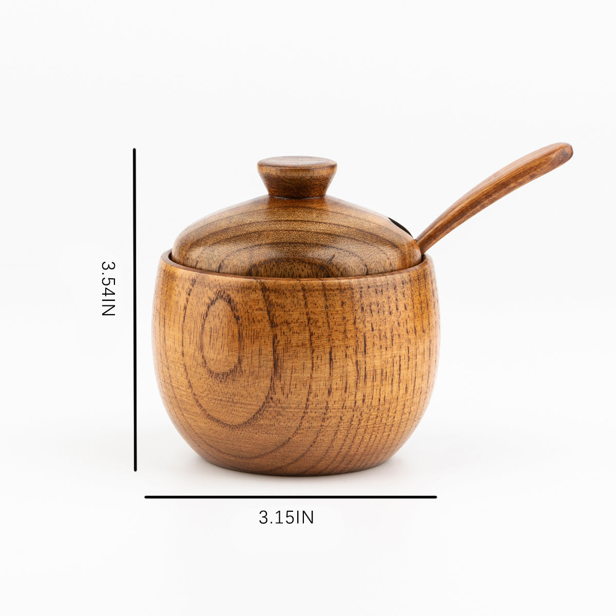 1pc Durable Shatterproof Wooden Seasoning Jar - Perfect for Storing and Carrying Spices, Herbs, and Seasonings in the Kitchen or on-the-go for Travel - Includes a Convenient and Compact Spoon for Easy Measuring and Serving