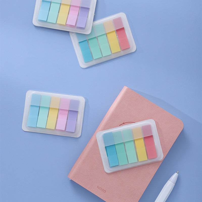 100-Count Oblong Sticky Tabs | Writable & Repositionable Page Flags | Color-Coded Index Tabs for Easy Organization