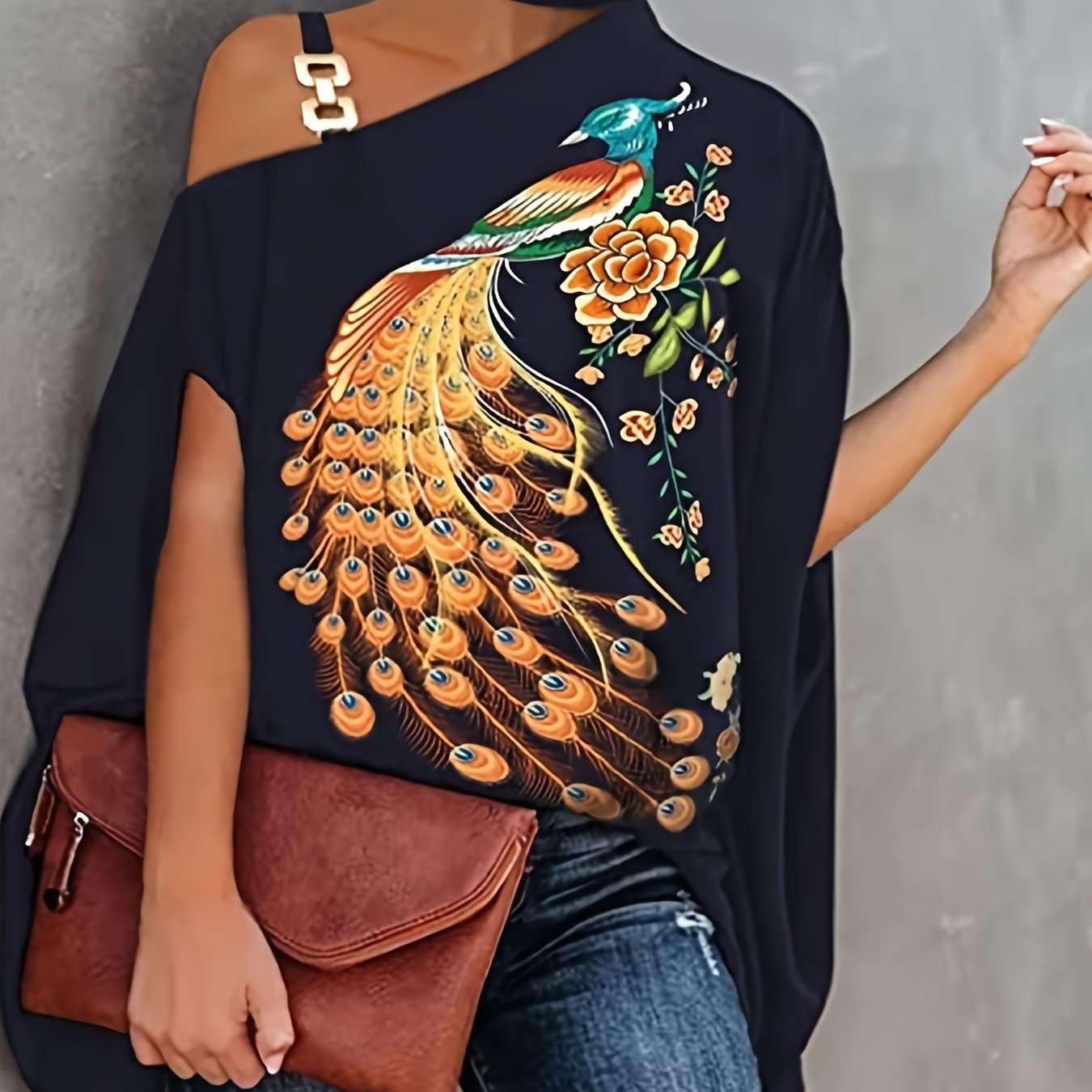 Women's Blouse Summer Halter Batwing Sleeve Floral Print Blouse