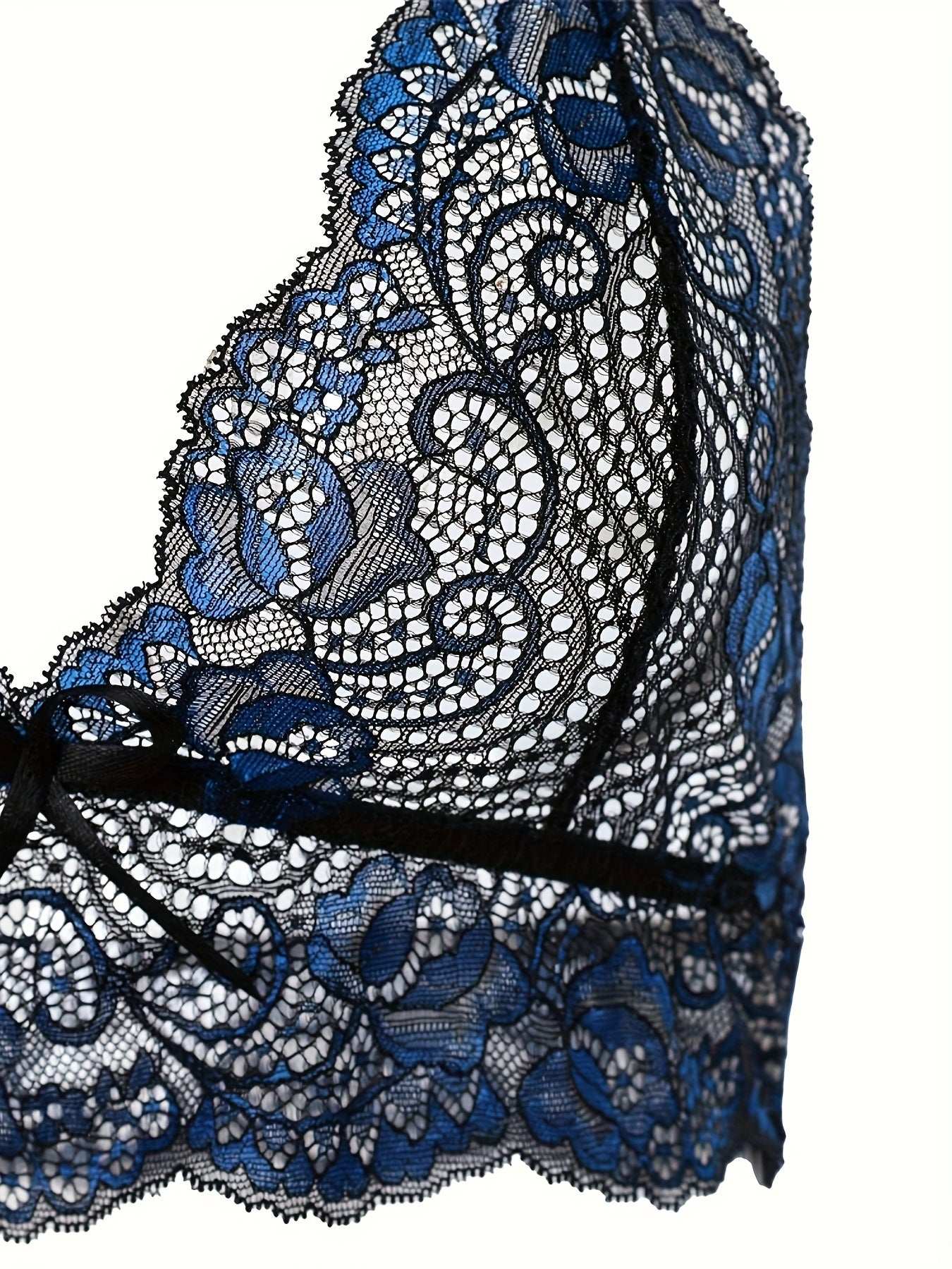 Enchanting Lace Lingerie Set - Push-Up Bra & Sheer Panties - Chic Boudoir Wear for Women