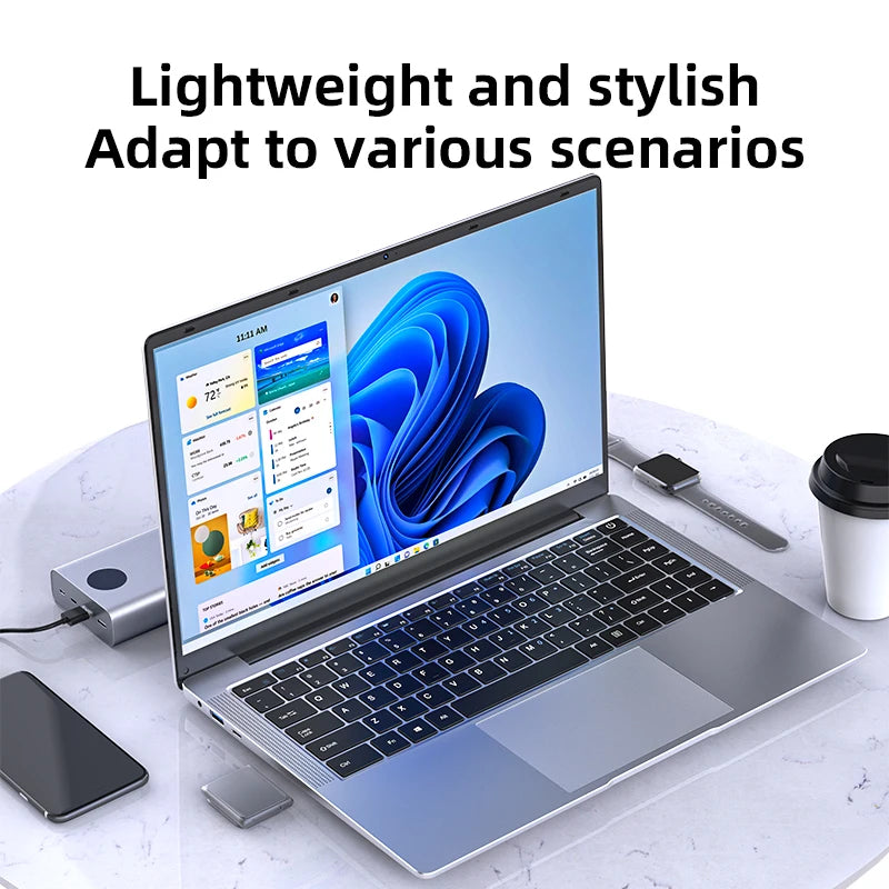 Ultra Slim Windows 11 Computer Computer 14.1 "12GB RAM GB 1TB SSD Intel J4025 Notebook Gamer 1920 * Office Study Computer PC