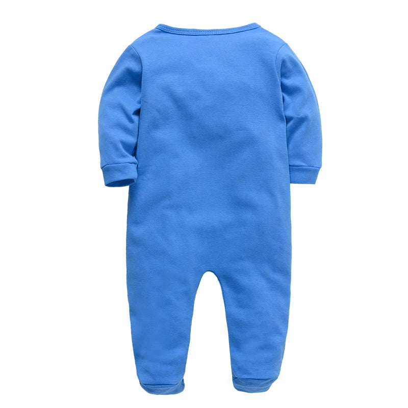KAVKAS 1/3 Pcs Baby Boys Rompers Cartoon Print Overalls Cotton Infant Clothing Kids Jumpsuit Newborn Pajimas 0-3 Months