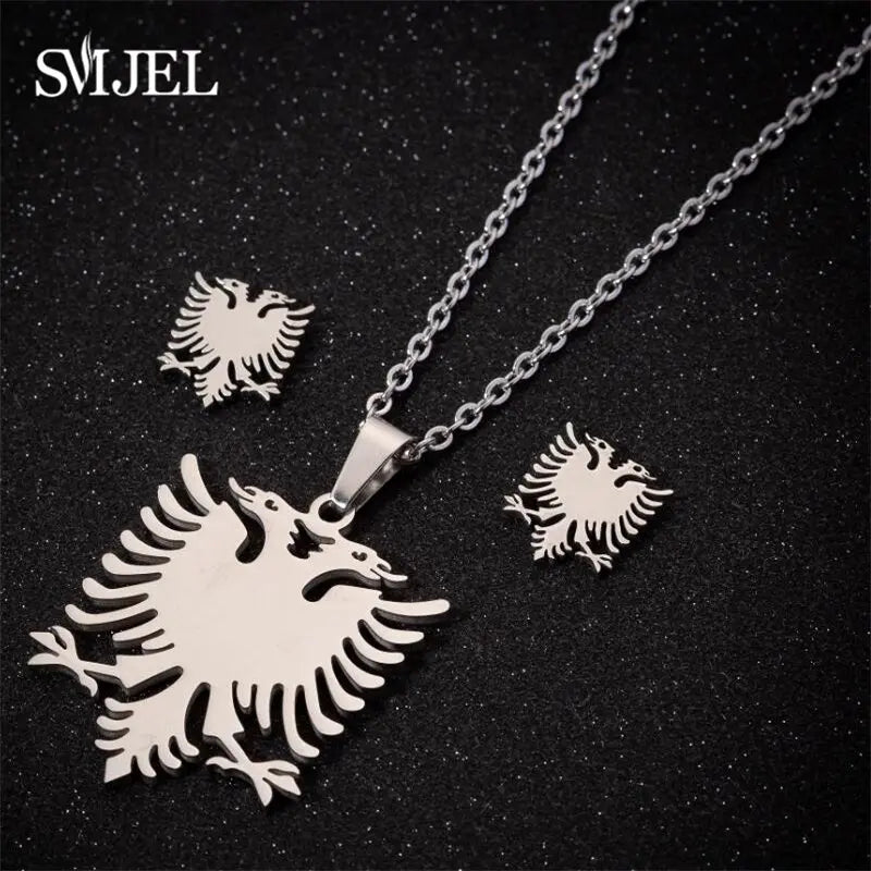 Fashion Stainless Steel Necklace Rabbit Earrings Women Cute Bunny Rabbit Unicorn Kitty Charm Necklace Easter Jewelry Gifts