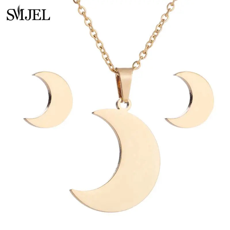 Fashion Stainless Steel Necklace Rabbit Earrings Women Cute Bunny Rabbit Unicorn Kitty Charm Necklace Easter Jewelry Gifts