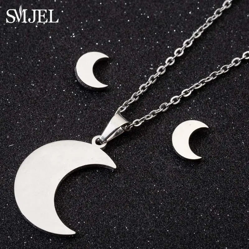Fashion Stainless Steel Necklace Rabbit Earrings Women Cute Bunny Rabbit Unicorn Kitty Charm Necklace Easter Jewelry Gifts
