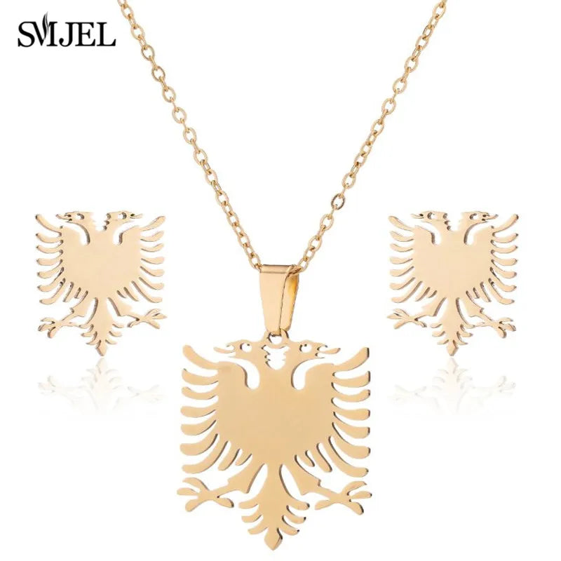 Fashion Stainless Steel Necklace Rabbit Earrings Women Cute Bunny Rabbit Unicorn Kitty Charm Necklace Easter Jewelry Gifts