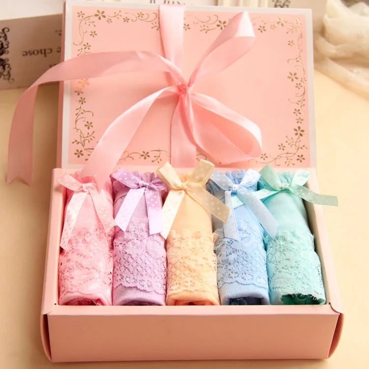 5pcs/Lot Panties Women Underwear Briefs Children Girls Sexy Bragas Mujer Lace Panties For Women Cotton Sexy Lingerie Tange Thong