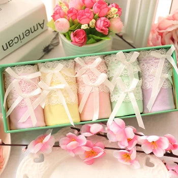5pcs/Lot Panties Women Underwear Briefs Children Girls Sexy Bragas Mujer Lace Panties For Women Cotton Sexy Lingerie Tange Thong