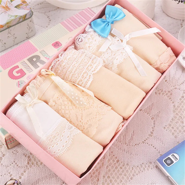 5pcs/Lot Panties Women Underwear Briefs Children Girls Sexy Bragas Mujer Lace Panties For Women Cotton Sexy Lingerie Tange Thong