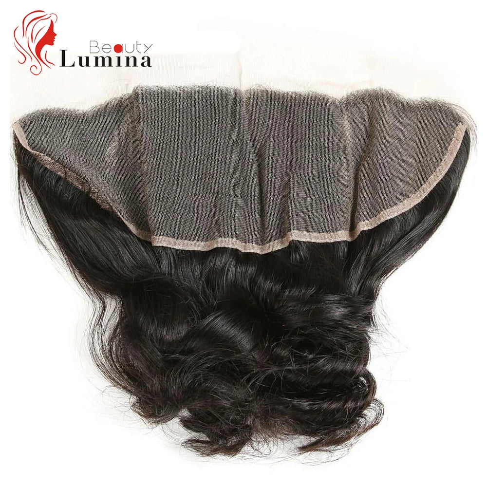 Loose Wave 13x4 Lace Frontal Closure Brazilian Human Hair HD Transparent Lace Preplucked and Bleached Knots 4x4 5x5 Closures