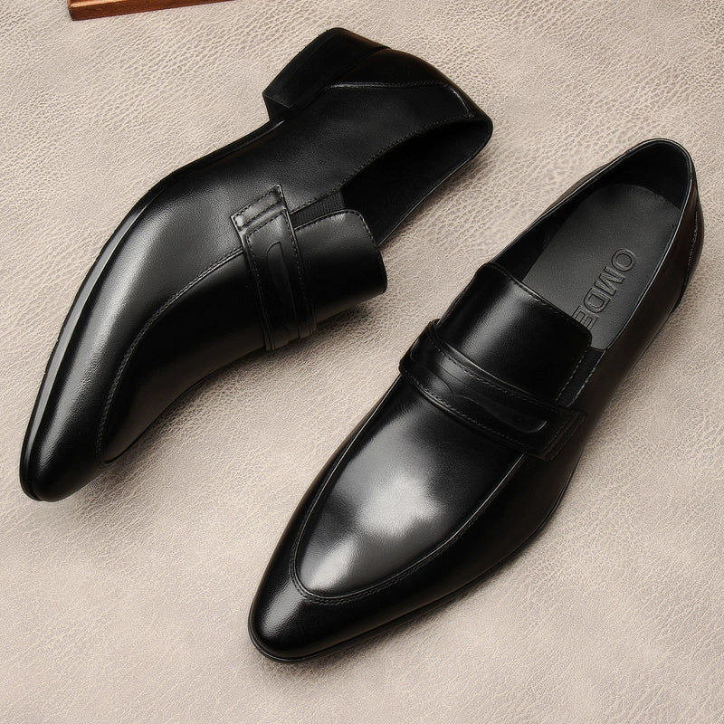 Slip-on Autumn New Arrival Genuine Leather Business Pointed Men's Shoes