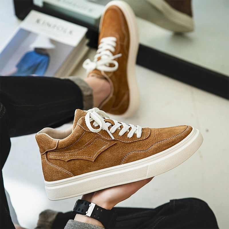 Autumn Men's Shoes Low-Top Martin Boots Men 2024 New Arrival Genuine Leather Casual Board Shoes Fashion All-Match Vintage Work Shoes Men