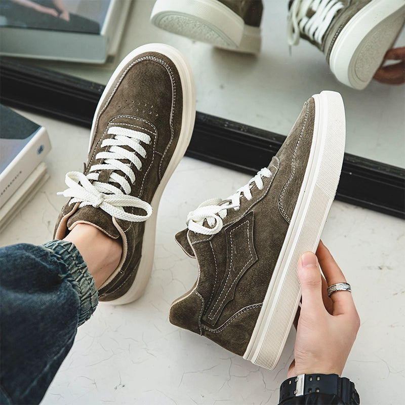 Autumn Men's Shoes Low-Top Martin Boots Men 2024 New Arrival Genuine Leather Casual Board Shoes Fashion All-Match Vintage Work Shoes Men