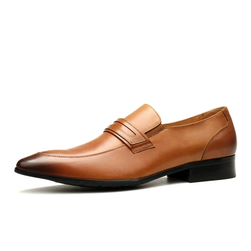 Slip-on Autumn New Arrival Genuine Leather Business Pointed Men's Shoes