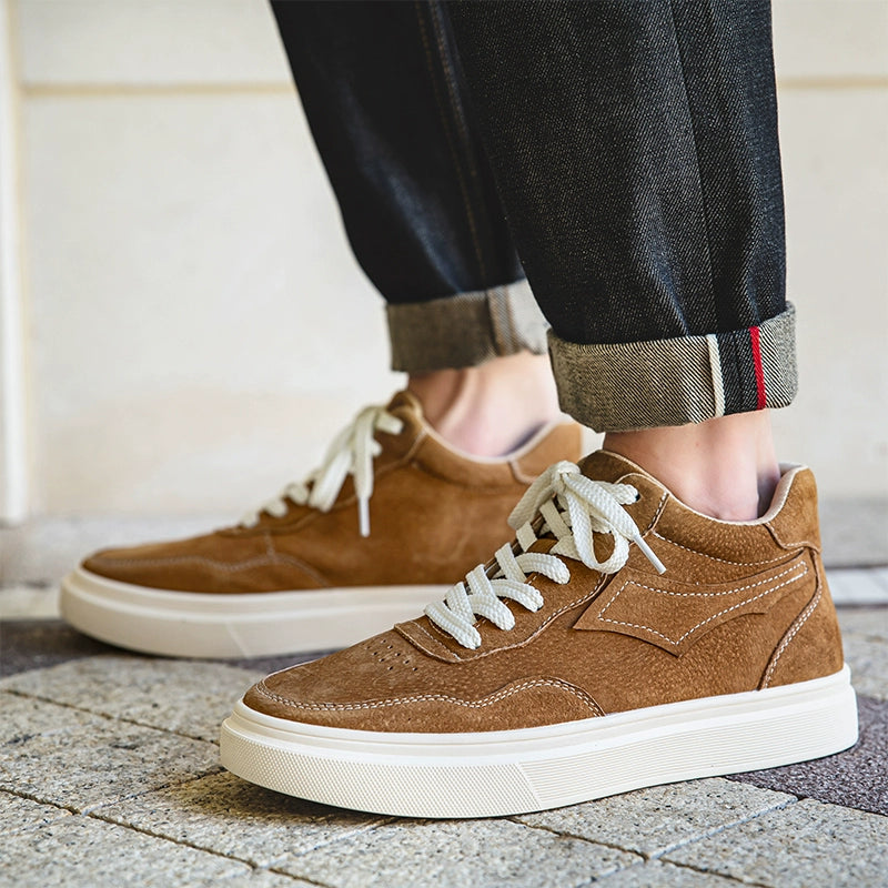 Autumn Men's Shoes Low-Top Martin Boots Men 2024 New Arrival Genuine Leather Casual Board Shoes Fashion All-Match Vintage Work Shoes Men