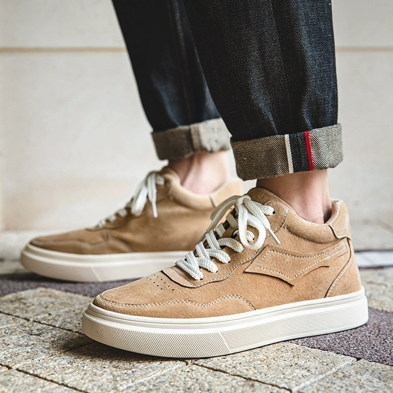 Autumn Men's Shoes Low-Top Martin Boots Men 2024 New Arrival Genuine Leather Casual Board Shoes Fashion All-Match Vintage Work Shoes Men