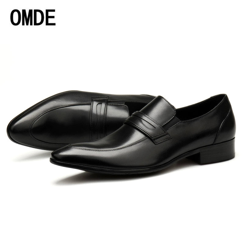 Slip-on Autumn New Arrival Genuine Leather Business Pointed Men's Shoes