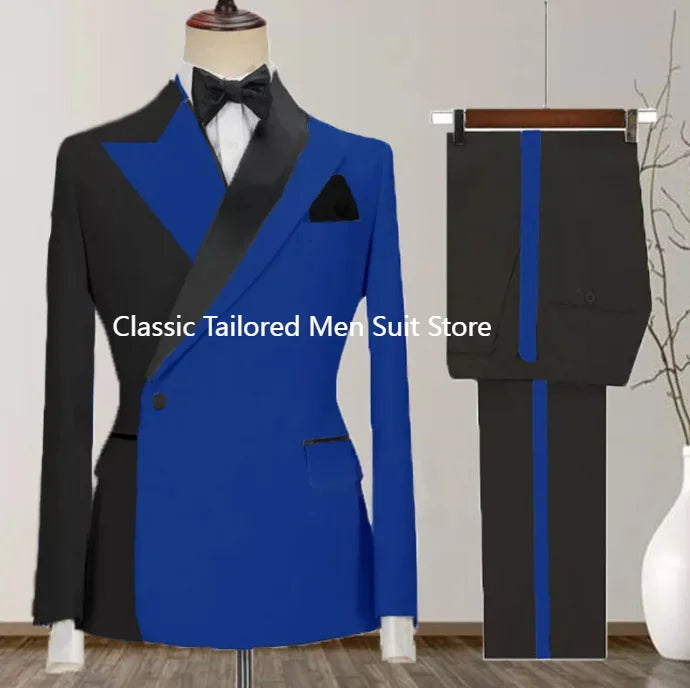 New Yellow Men Suits Latest Design Lapel One Button Casual Slim Male Suit Business Wedding Groom Elegant 2 Piece Blazer Pants