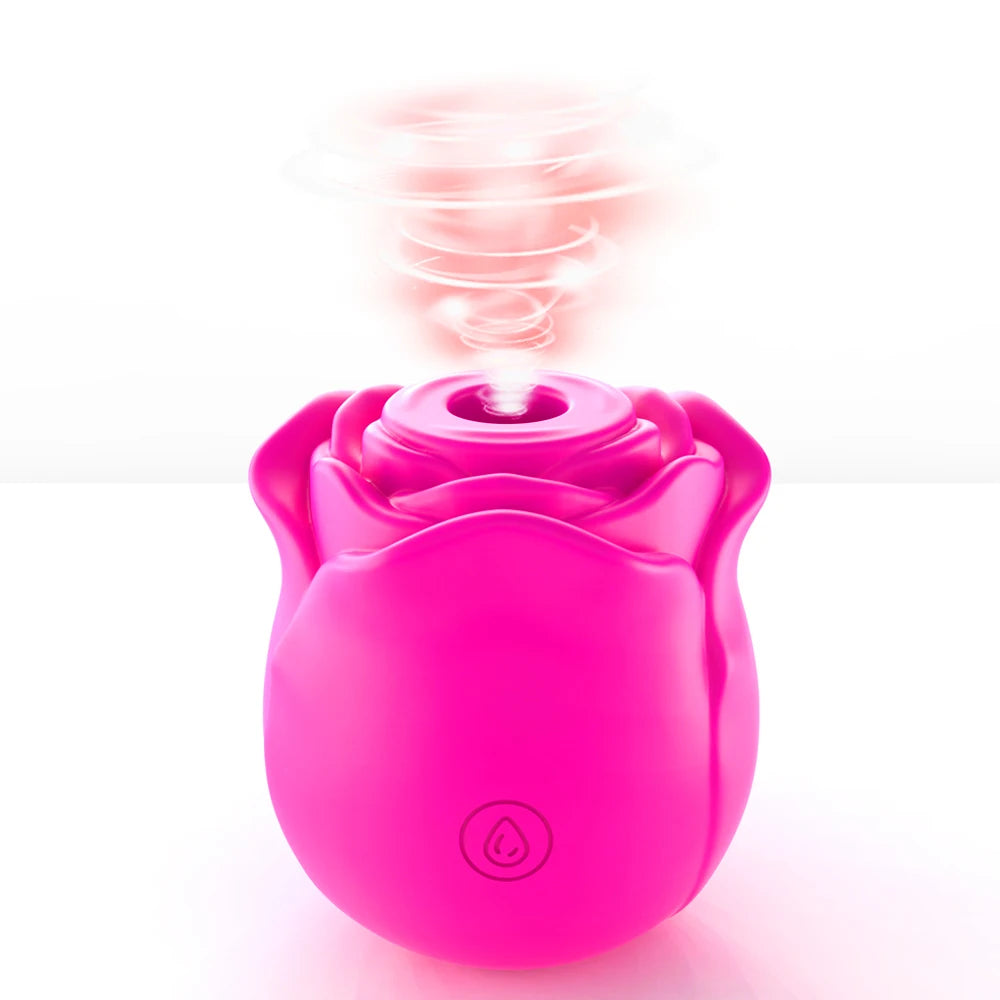1PC Rose Flower 2 In 1 Vibrator Sucking Beating Nipple Clitoral Stimulator Powerful G-spot Vaginal Vibrator Sex Toys for Women