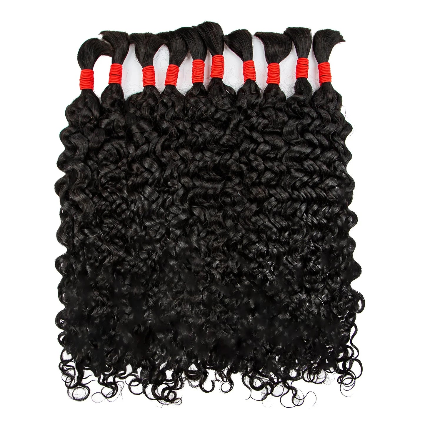 Human Braiding Hair Deep Wave Bulk Human Hair for Boho Braids 100% Brazilian Virgin Curly Hair for Braiding Hair Extensions