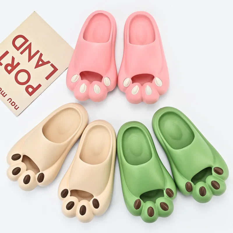 Cat Paw Claw Slippers Women Cloud Platform Funny Home Cartoon Cute Kawaii Summer Beach Soft Non Slip Flip Flops Men Ladies 2025